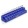 Olsa Tools Magnetic Socket Organizer 14Inch Drive SAE Socket Holder with Strong Magnets Professional Tool Holder and Organizer Stores up to 26 Sockets Blue Part 1298