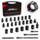 AKM TOOL 14 Inch Drive Magnetic Impact Socket Set 28Piece SAEMetric 14 Inch916 Inch 5mm15mm 6 Point CrMo Square Drive with Impact Socket Adapter Universal Joint Extension