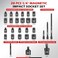 AKM TOOL 14 Inch Drive Magnetic Impact Socket Set 28Piece SAEMetric 14 Inch916 Inch 5mm15mm 6 Point CrMo Square Drive with Impact Socket Adapter Universal Joint Extension