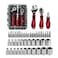 ironcube 53Piece Socket Ratchet Wrench Set with 20In1 Ratcheting Screwdriver 2in1 Adjustable Wrench for Garage Auto Repair Household Backyard College Dorm