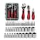ironcube 53Piece Socket Ratchet Wrench Set with 20In1 Ratcheting Screwdriver 2in1 Adjustable Wrench for Garage Auto Repair Household Backyard College Dorm