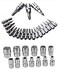 LSLANSOON 46 Pcs 14 Drive Socket Ratchet Wrench Set with Storage Case Includes Metric Bit Socket Set and Extension Bar for Auto Repair and Home Maintenance