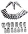 LSLANSOON 46 Pcs 14 Drive Socket Ratchet Wrench Set with Storage Case Includes Metric Bit Socket Set and Extension Bar for Auto Repair and Home Maintenance