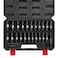 MIXPOWER 25 Pieces 12Inch Drive Deep Impact Socket Set CRV MetricSAE Includes 12mm to 24mm 38Inch to 1Inch 3 5 Extension bars 1214 Adapter