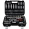 PIRIPARA 108 Piece Mechanics Tool Set Metric And Standard 14 12 Socket Set Ratchet Set Universal Joint Extension Bars Quick Release Reversible Ratchet Wrench Plastic Toolbox Storage