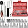 YWHWLX 46 Pieces 14 in Drive Ratchet Socket Wrench Set with QuickRelease RatchetIncludes Metric Bit Sockets and Extension Bar for Car Repair and Home Maintenance