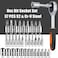 YWHWLX 46 Pieces 14 in Drive Ratchet Socket Wrench Set with QuickRelease RatchetIncludes Metric Bit Sockets and Extension Bar for Car Repair and Home Maintenance