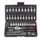 FLZOSPER 46Piece 14inch Screwdriver Drive Socket Bit Set Combination with Reversible Ratchet Wrench Tools Kit for Auto Repairing Household with Storage Case Dark Grey Box