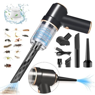 Jahy2Tech Bug Vacuum Catcher Spider and Insect Catcher Traps Rechargeable Bug Catcher Grabber with Brush Head Charging Cable Multifunctional Suction Nozzle for Stink Bug Moth Cockroach Spider Ant Blac