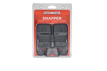 Catchmaster 605R Snapper Easy Set Mouse Trap 2Pk Black
