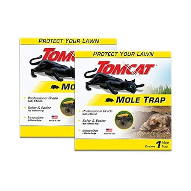 Tomcat Mole Trap Innovative and Effective Mole Remover Trap Kills Without Drawing Blood Reusable and HandsFree 2 Traps