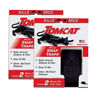 Tomcat Mouse Snap Trap Effectively Kills Mice for Clean NoTouch Disposal 4 Traps
