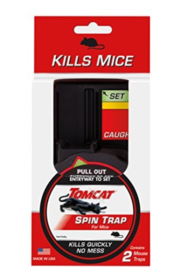 Tomcat Spin Trap for Mice Fully Enclosed Mouse Trap Provides a Quick NoMess Kill 2 Traps