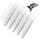 REMIAWY Bird Spikes for Pigeons Small Birds Cat 15 Feet Bird Spikes Stainless Steel Bird Deterrent Spikes 14 Strips
