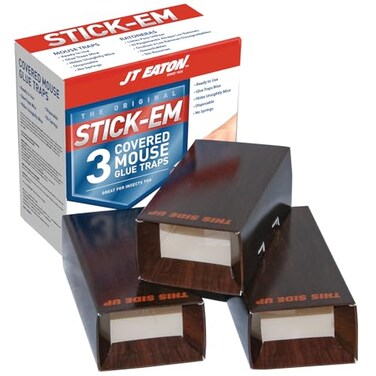 JT Eaton 144N StickEm Covered Mouse Glue Trap 3 BrownA