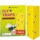 LULUCATCH Sticky Fly Traps 10 Pack Fly Traps Indoor with Hanging Hook Odorless Yellow Sticky Gnat Traps for Mosquitoes NonToxic Bug Catchers for Fleas Drain Flies Moths Insects
