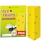 LULUCATCH Sticky Fly Traps 10 Pack Fly Traps Indoor with Hanging Hook Odorless Yellow Sticky Gnat Traps for Mosquitoes NonToxic Bug Catchers for Fleas Drain Flies Moths Insects