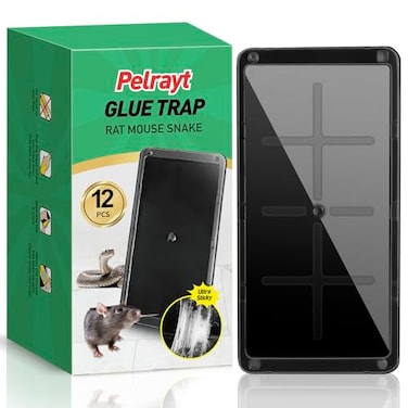 Pelrayt Glue Mouse Traps Indoor for Home Rat Trap12 Pack Large Heavy Duty Glue Traps for Safe Home Pest Control PreScented NonToxic Sticky Boards for Mice Rats More Easy To Use