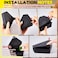 Qualirey 12 Pcs Mice Station with Key Triangle Mouse Station Lockable Reusable Bait Box Enclosed Design for Indoor and Outdoor Use Suitable for Small Mice Black
