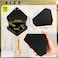 Qualirey 12 Pcs Mice Station with Key Triangle Mouse Station Lockable Reusable Bait Box Enclosed Design for Indoor and Outdoor Use Suitable for Small Mice Black