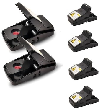 NAMEK Rat Trap 6Pack Large Mouse Traps for Indoor and Outdoor Use Reusable Mouse Trap Fast Hygienic Unplugged Used to Catch Mice Squirrels Rodents for Home Yard and Barns