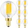 Leools LEOOLS e12 led Bulb dimmable g165 Light Bulb 6W Equal 60 Watt 600lm AC120V e12 Candelabra 60 Watt for ChandeliersCeiling FanVanity Soft White 3000K Globe e12 Bulbs 6Pack