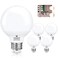 hansang G25 LED Bathroom Light Bulbs 5W 40W Equivalent E26 Base 4000K Natural Daylight Vanity Mirror Light Globe Bulbs Uniform Lighting High CRI Makeup Mirror Light Bulbs NotDimmable 4 Pack