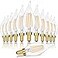 GoBright Dimmable E12 Candelabra LED Light Bulbs 40W Equivalent 2700K Soft Warm White Chandelier Light Bulbs 4W 460 LM Flame Tip Candle Light Bulbs 12Pack
