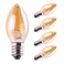 Sphoon C7 LED Bulb 05W Light Candle Bulbs Amber Glow 5w Incandescent Replacements E12 Candelabra Base led Filament Night Bulb Ultra Warm White 2200K Decorative String Edison Lamp NonDimmable 5 Pack