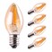 Sphoon C7 LED Bulb 05W Light Candle Bulbs Amber Glow 5w Incandescent Replacements E12 Candelabra Base led Filament Night Bulb Ultra Warm White 2200K Decorative String Edison Lamp NonDimmable 5 Pack