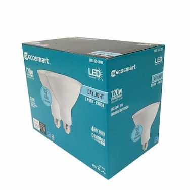 EcoSmart 120W Equivalent Daylight PAR38 Dimmable LED Flood Light Bulb 2Pack