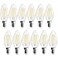 GvvooHome E12 Candelabra Bulb 40 watt Equivalent E12 LED Bulb NonDimmable Chandelier Light Bulbs 5000K Daylight B10 Candle Light Bulbs 90CRI 400LM Cear Glass 12 Pack