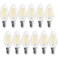 GvvooHome E12 Candelabra Bulb 40 watt Equivalent E12 LED Bulb NonDimmable Chandelier Light Bulbs 5000K Daylight B10 Candle Light Bulbs 90CRI 400LM Cear Glass 12 Pack