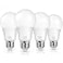 MAXvolador A19 LED Light Bulbs 100 Watt Equivalent Cool White 6000K 1500LM E26 Base NonDimmable 13W Bright White 4Pack