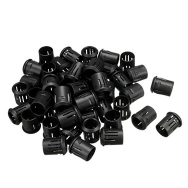 uxcell 50Pcs Lamp Socket Lightemitting Diode Holder Clip Bezel Mount 10mm LED Holders Panel Display Plastic Black