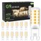 TJOY 12 Pack G9 LED Bulb 4W Equivalent 40 Watt Replacement G9 Halogen Light Bulb 3000K Soft Warm White T4 Bipin Base Small G 9 Socket for Chandelier 120V 450 Lumen Nondimmable