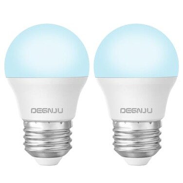 DEGNJU LED Refrigerator Light Bulb 40 Watt Equivalent 120V Fridge Light Bulb 5000K Daylight White A15 Appliance Bulb 55W for Freezer 650LM E26 Standard Base 120V NonDimmable 2 Pack
