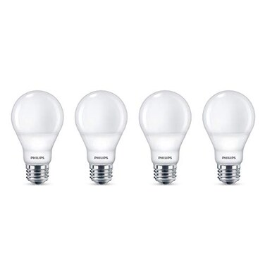 PHILIPS Philips LED 4 Pack A19 Soft White Dimmable Warm Glow LED 22002700 Kelvin 800 Lumen 88W60W E27 Base
