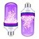 OMK Purple LED Flame Light Bulbs Flickering Gravity Sensing E26 Base Holiday Valentine Decoration 2Pack