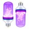 OMK Purple LED Flame Light Bulbs Flickering Gravity Sensing E26 Base Holiday Valentine Decoration 2Pack