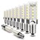 ALIDE Dimmable E12 Led Bulbs 6000k Daylight White 5WReplace 40 Watt E12 Halogen EquivalentT6 Base 120V E12 C7 LED Candelabra Bulbs Bright White for Ceiling Fan Chandelier Lighting450lm10Pack