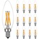 LiteHistory E12 led Bulb Dimmable 6W Equal 60 Watt LED Light Bulbs 2700K AC120V Edison Bulb B10 B11 Candelabra Bulbs for Chandelier and Ceiling Fan Light Bulbs 600LM e12 Bulb 12Pack