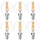 LiteHistory Litehistory e12 led Bulb dimmable g165 Light Bulb 6W Equal 60 Watt Light Bulb 600lm AC120V e12 Candelabra Bulb 60 Watt for ChandeliersCeiling FanVanity Warm White 2700K Globe Bulb 6Pac