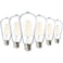 Sunco Lighting 6 Pack Dusk to Dawn LED Outdoor Lights Bulb ST64 Edison Style Automatic Light Sensing Bulbs 800 LM 7W 60W Equivalent 3000K Warm White E26 Base UL