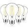 MAXvolador 60W Equivalent E26 LED Filament Light Bulbs 850LM Daylight White 5000K LED Edison Bulb NonDimmable 6W A19 LED Bulb Medium Base 4Pack