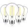 MAXvolador 60W Equivalent E26 LED Filament Light Bulbs 850LM Daylight White 5000K LED Edison Bulb NonDimmable 6W A19 LED Bulb Medium Base 4Pack