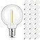Mlambert G40 LED Replacement Light Bulbs for String Lights Dimmable E12 Base Shatterproof Bulbs 1W Equal to 5W Warm White 2700K 25Pack Not Solar