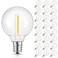 Mlambert G40 LED Replacement Light Bulbs for String Lights Dimmable E12 Base Shatterproof Bulbs 1W Equal to 5W Warm White 2700K 25Pack Not Solar