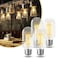 DORESshop 4 Pack LED Edison Bulbs 4W Edison Light Bulbs Antique LED Filament Bulbs 40W Equivalent E26 Base T45 LED Bulb with Clear Glass Warm White 2700K Non Dimmable Great for Home Bedroom Office