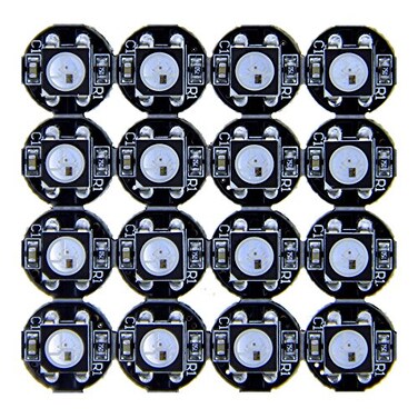 ALITOVE 100pcs WS2812B Addressable 5050 smart RGB LED Pixel Light on Black Heat Sink PCB Board 5V DC Compatible with Raspberry Pi for DIY Lighting Project
